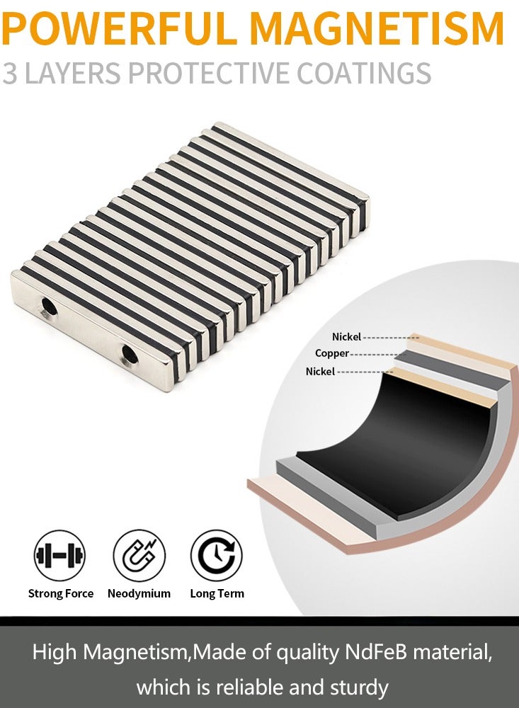 5Pcs 1.97x0.39x0.12-0.2inch N35 NdFeB Round hole Magnet Super Powerful Neodymium Magnets Strong Permanent Magnetic imanes Disc 50x10x3-5mm Refrigerator Magnet - Image 4