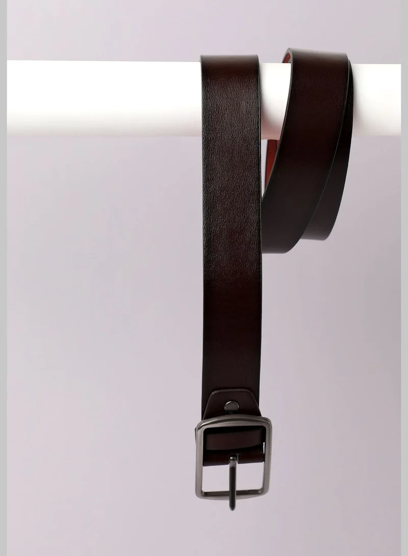 French Accent Textured Formal PU Leather Belt For Men