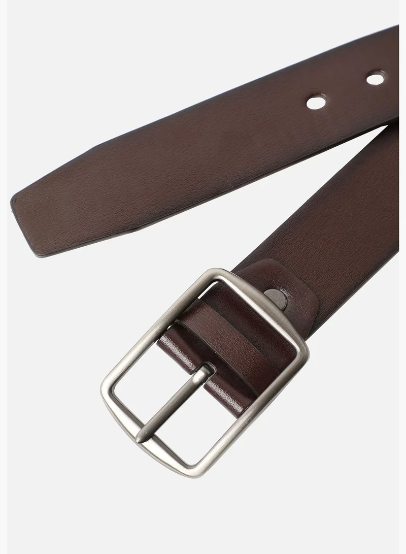 French Accent Textured Formal PU Leather Belt For Men