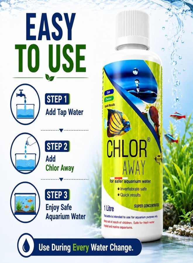 VAYINATO Aquatic Remedies 1L Chlor Away Aquarium Water Conditioner | Removes Chlorine & Chloramine from Tap Water - Image 4