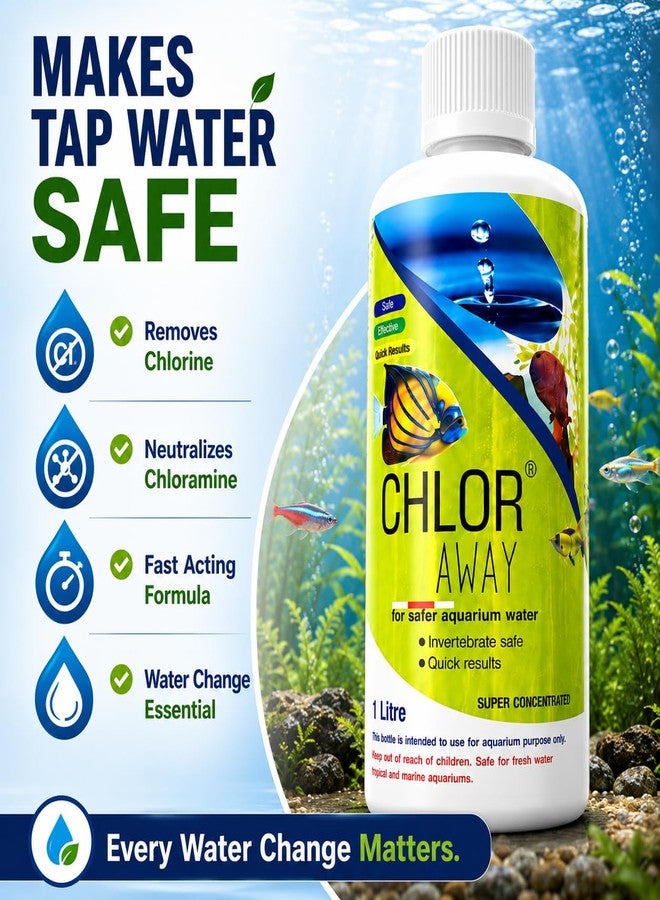 VAYINATO Aquatic Remedies 1L Chlor Away Aquarium Water Conditioner | Removes Chlorine & Chloramine from Tap Water - Image 2