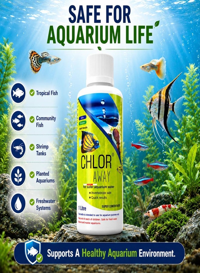 VAYINATO Aquatic Remedies 1L Chlor Away Aquarium Water Conditioner | Removes Chlorine & Chloramine from Tap Water - Image 3