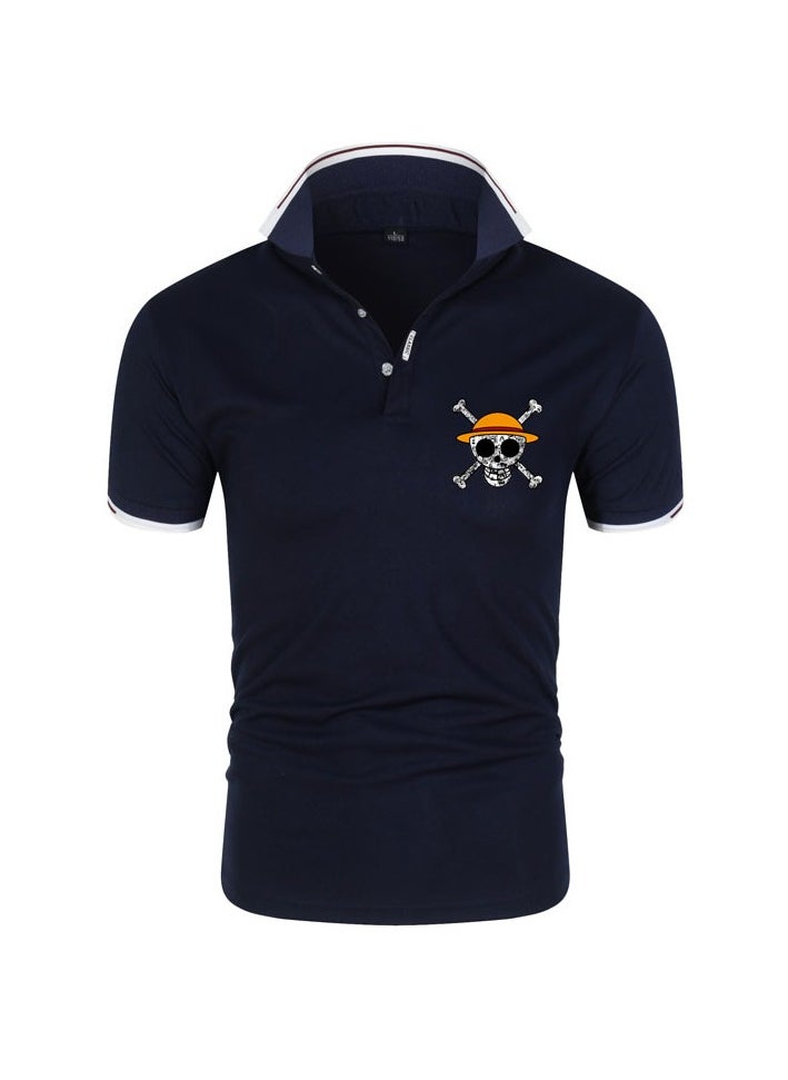 KUYING New One Piece Printed Casual Polo Shirt  - Image 1