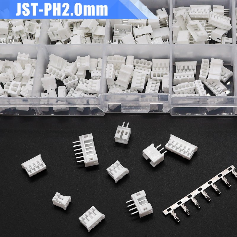 Taiss 580PCS JST PH Connector kit 2.0mm 2/3/4/5/6Pin Housing,Female and Male Adapter Cable Connector Plug,PH2.0mm Female Pin Connectors,JST Connector F-066-580PCS - Image 5