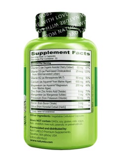NATURELO Bone Strength - Plant-Based Calcium Complex With Magnesium.C.D3.K2 & Zinc To Support Bone Health & Density- 120 Vegetarian Capsules  - Image 3