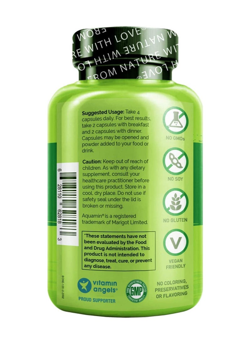 NATURELO - Bone Strength - Plant-Based Calcium Complex With Magnesium.C.D3.K2 & Zinc To Support Bone Health & Density- 120 Vegetarian Capsules - Image 1