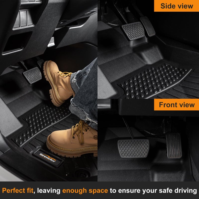 Binmotor-Floor Mats & Cargo Liner for Toyota Corolla 2020-2026 (Include Hybrid),Only Sedan, Corolla LE/SE/XSE/Nightshade, All Weather Car Mats Floor Liners Corolla Hybrid Accessories Mats - Image 4