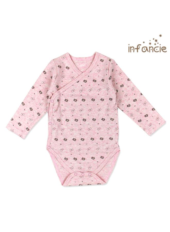 infancie Pack Of 2 - Heart Print Wrap Bodysuit - Image 3