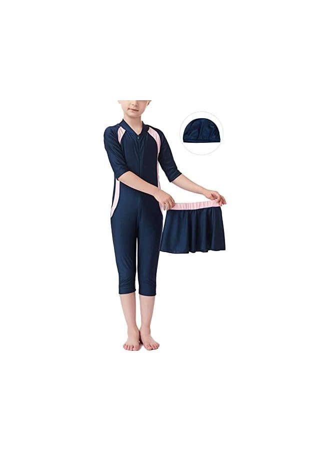 Muslim Swimsuit for Kids Girls Full Cover Islamic Bathing Suit Hijab Burkini Swimwear - Image 5