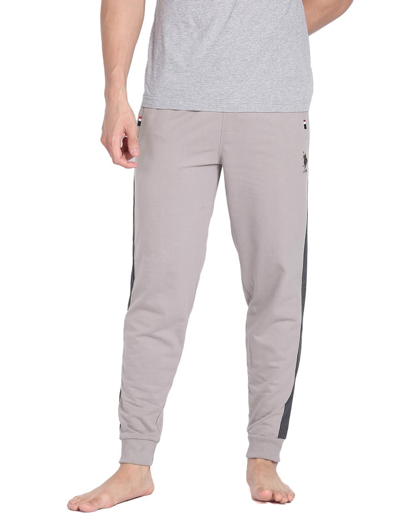 U.S. POLO ASSN. Contrast Panel Tapered OJ001 Lounge Joggers - Pack of 1 (ASH M) - Image 1