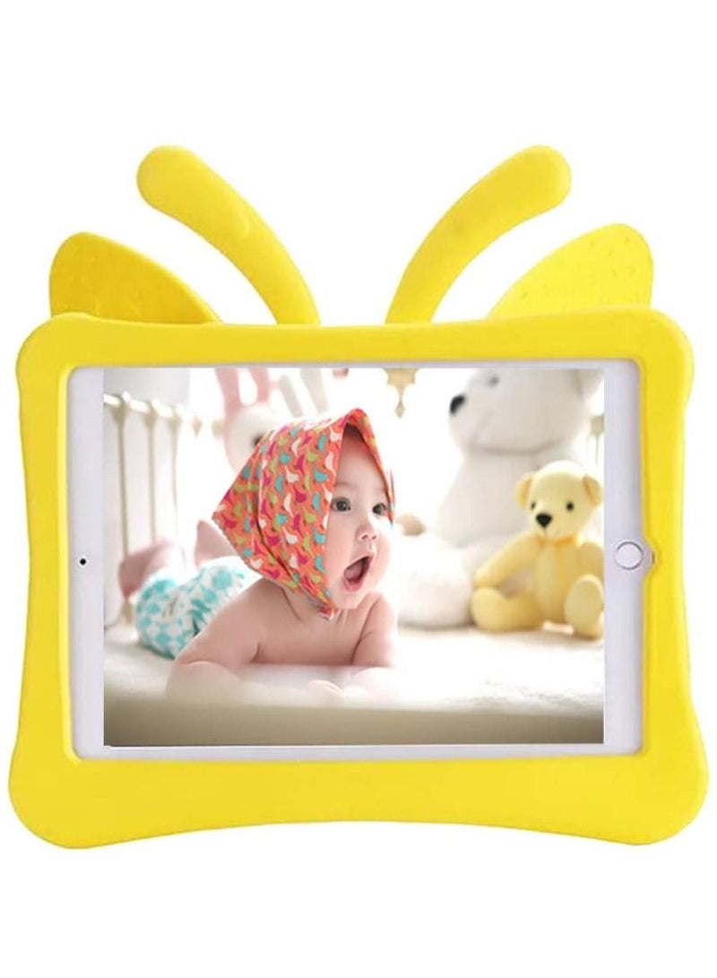 iPad 6th Generation Case for Kids, iPad 9.7 Case, Light Weight Shockproof EVA Foam Protective Tablet Stand Cover Holder for Apple iPad Air/ Air 2 iPad 9.7 2017/ 2018 - Cute Butterfly, Yellow - Image 5