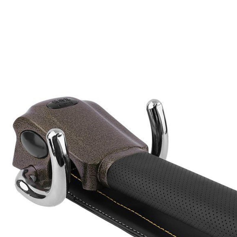 Foldable Aluminum Alloy Steering Wheel Lock Security Device with Fork Handle Black - Image 4
