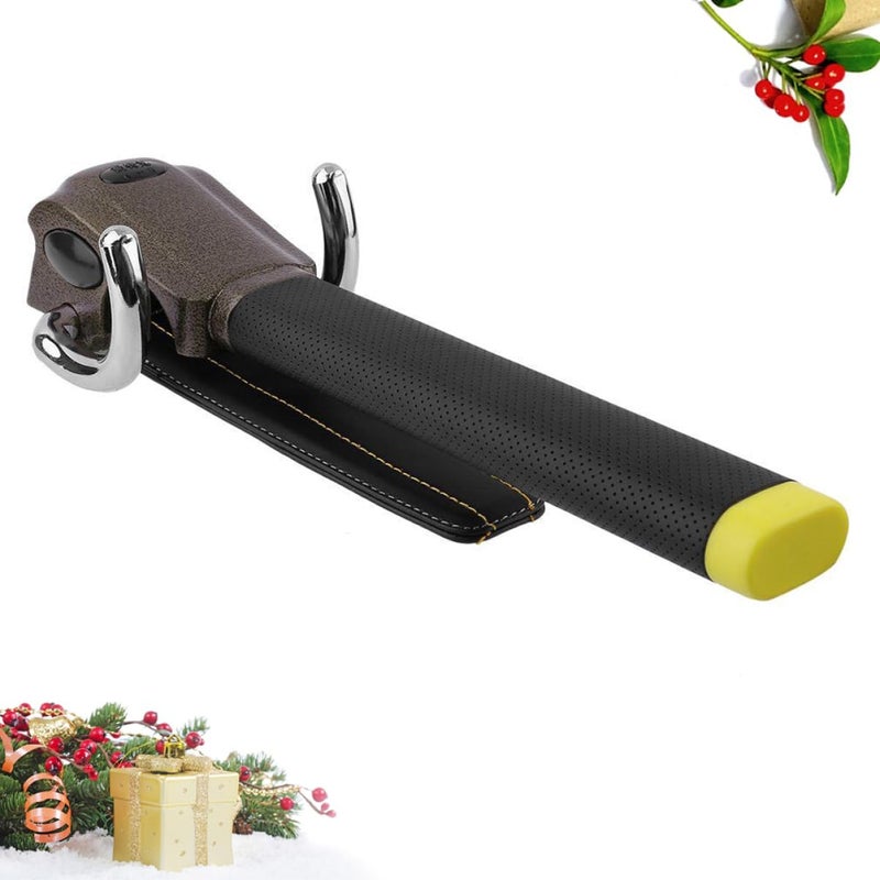 Foldable Aluminum Alloy Steering Wheel Lock Security Device with Fork Handle Black - Image 5