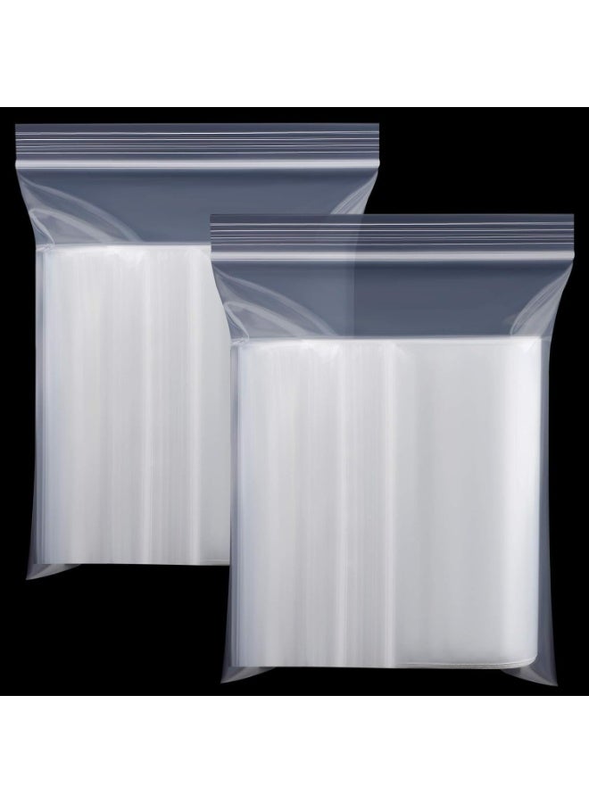 100 Pieces Clear Plastic Airtight Storage Bags Resealable Bags Durable for Kitchen Jewelry Cookies Candy Storage - Image 1