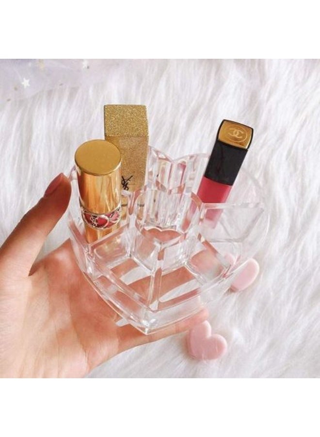 "Clear acrylic heart-shaped organizer " - Image 3