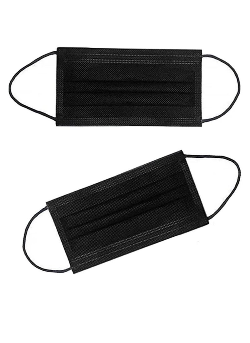 Generic 50-Piece 3-Layer Disposable Black Face Mask For Adults  - Image 5