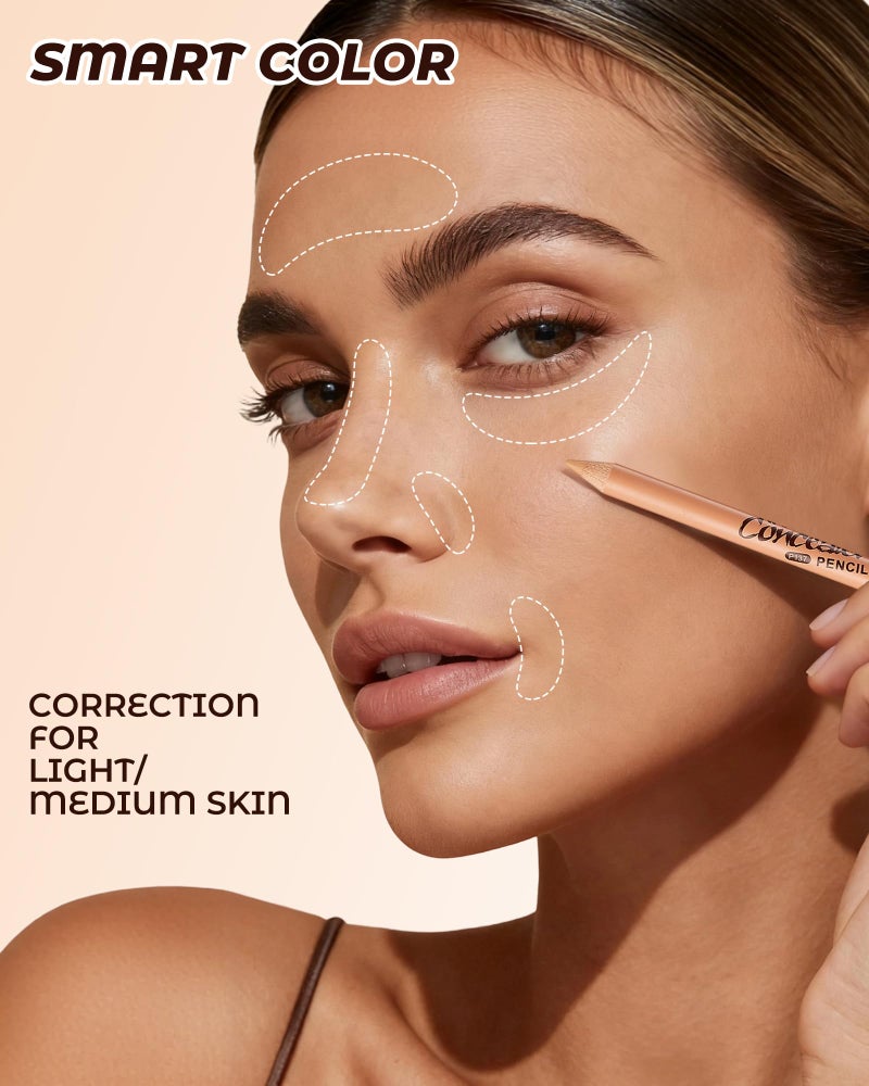 Zevni 12 Pcs Wonder Concealer Pencilï¼Œ3 Colors Face Concealer Pencilï¼ŒEvens Out Skin Toneï¼ŒCan Perfection Conceal Blemishï¼ŒDark Circleï¼ŒAging Spotï¼ŒAcneï¼Œetc - Image 2