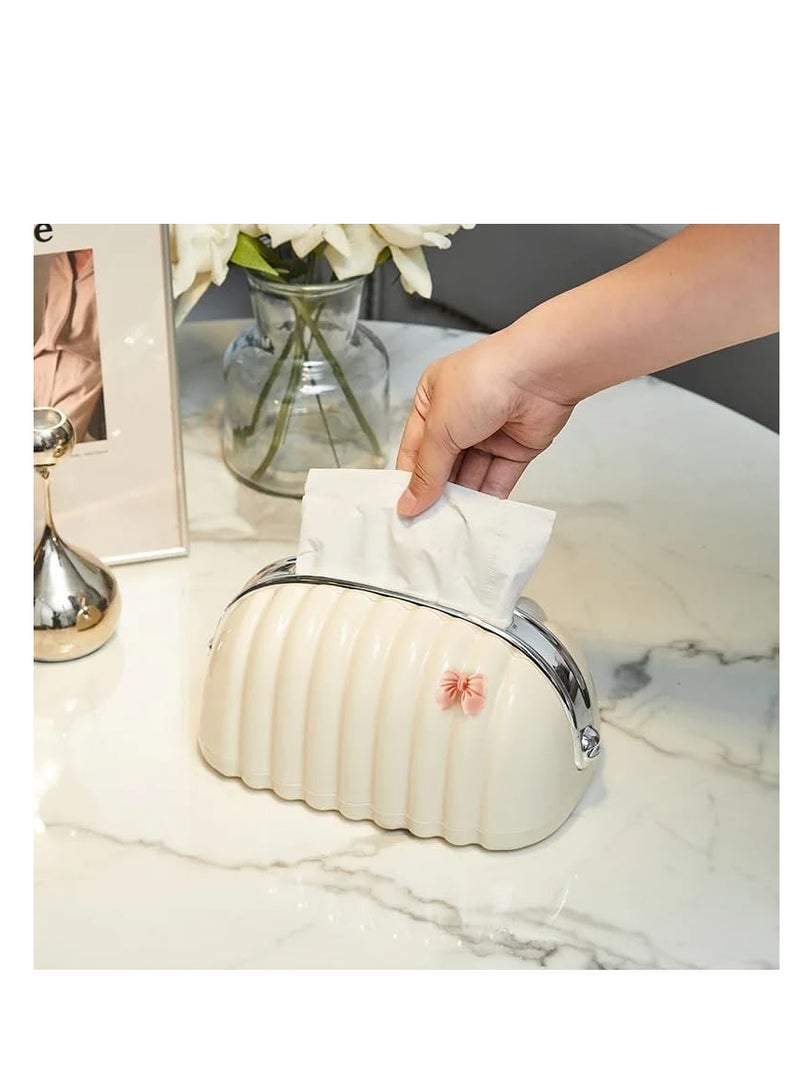 Elegant Handbag Tissue Box, Luxury Decorative Bow Design, Durable Plastic Tissue Box with Cover, Perfect for Home, Office, Car  - Image 5