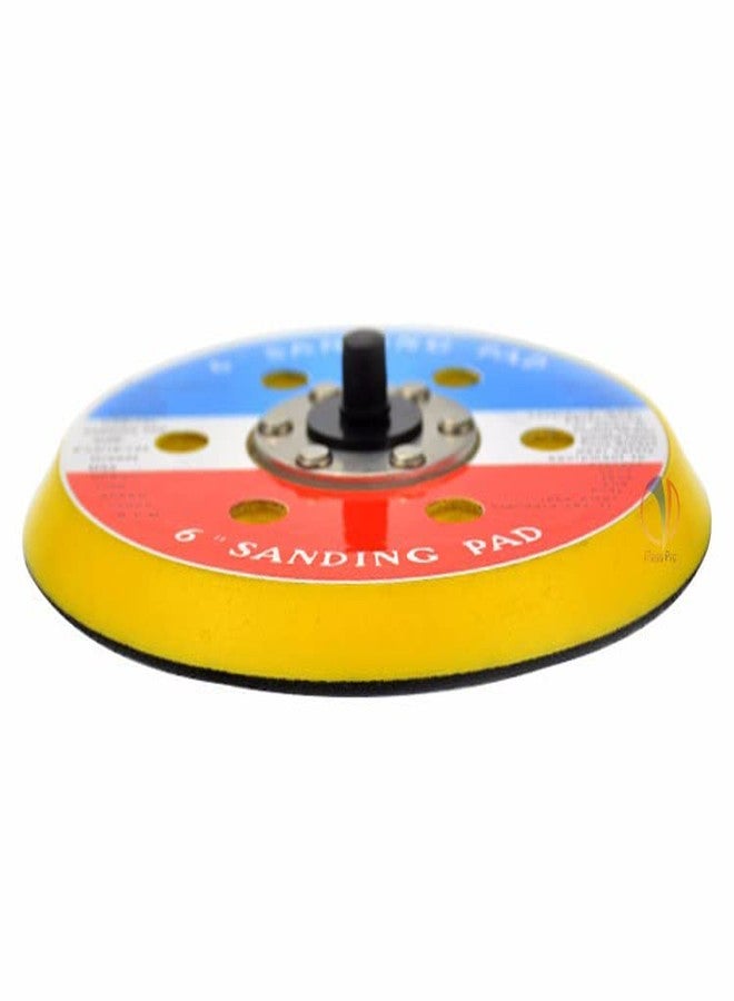 Mass Pro 6" Air Sanding Pad With 10Pcs Emery Sandpaper For Orbital Random Pneumatic Sander Wood Polisher (6 inch) - Image 4