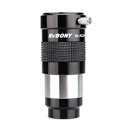SVBONY 3X Barlow Lens, Fully-Multi Coated Achromatic Barlow Lens, 1.25 inch Telescope Accessories for Astronomical Visual and Photography - Image 1