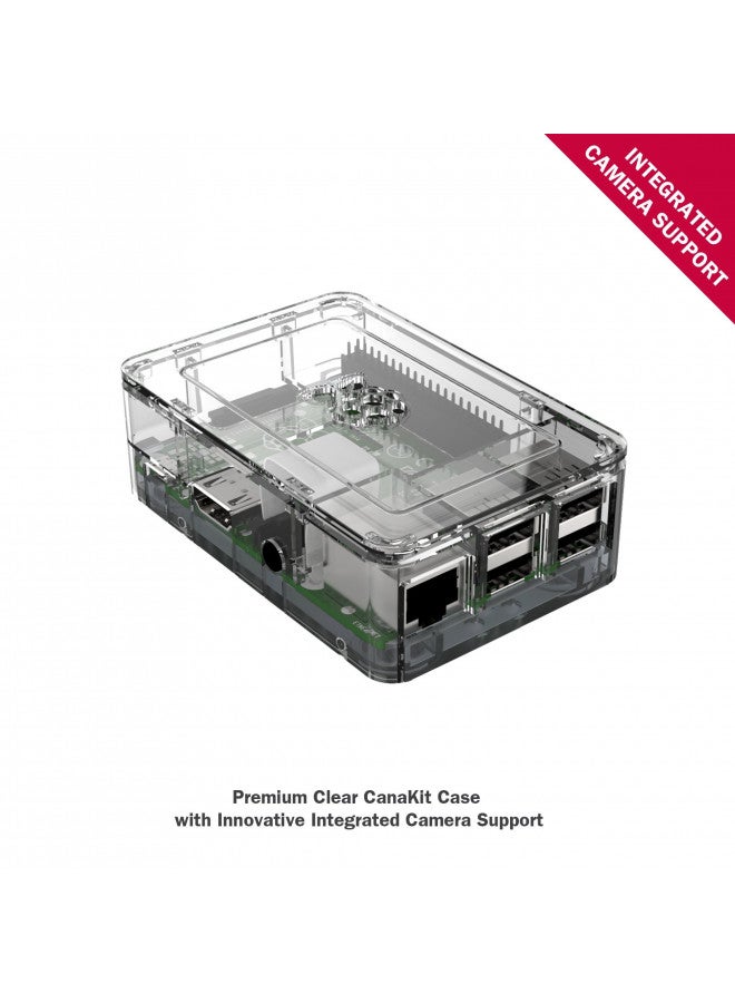 CanaKit Raspberry Pi 3 B+ (B Plus) with Premium Clear Case and 2.5A Power Supply - Image 3