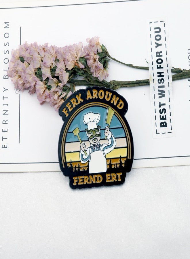 اكتاب دبابيس مستوحاة من الطهاة السويديين من AKTAP، إكسسوارات مجوهرات مستوحاة من مسلسلات الرسوم المتحركة التلفزيونية، هدايا لمحبي الطهاة، بروش لمحبي الطبخ (دبوس Ch-f الكرتوني) - Image 2