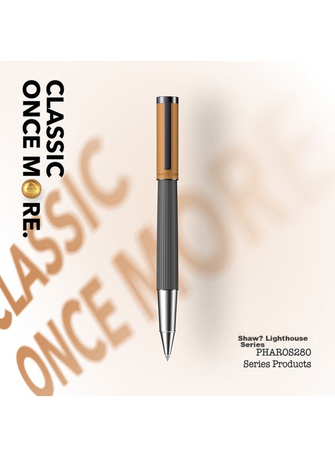 Bernard Shaw Lighthouse Micro-glow Orange Ballpoint Pen + Premium Refill Gift Box Set, Signature Pen - Image 3