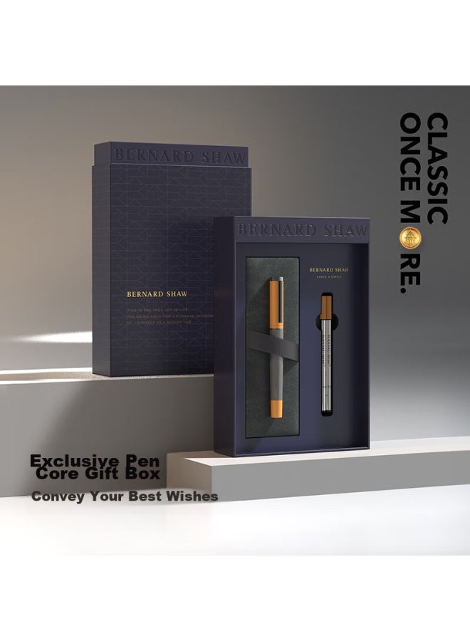 Bernard Shaw Lighthouse Micro-glow Orange Ballpoint Pen + Premium Refill Gift Box Set, Signature Pen - Image 5