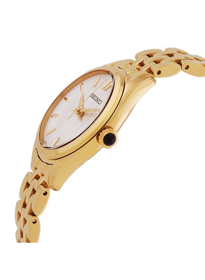 سيكو Classic Women’s Watch SUR538P1, 29 mm White Dial, Gold-Tone Stainless Steel Case & Bracelet, 50 m WR - Image 1