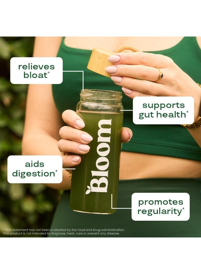 Bloom  Greens and Superfoods Powder for Digestive Health, Greens Powder, Digestive Enzymes, Probiotics, Spirulina, Chlorella for Bloating & Gut Support, Green Juice, 30 SVG, Strawberry Kiwi - Image 3