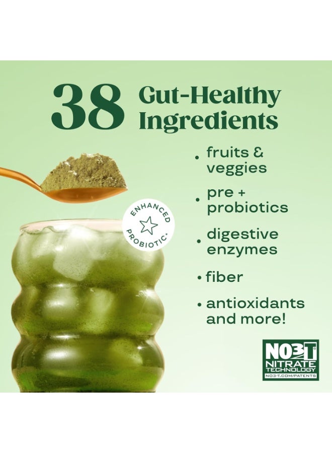 Bloom  Greens and Superfoods Powder for Digestive Health, Greens Powder, Digestive Enzymes, Probiotics, Spirulina, Chlorella for Bloating & Gut Support, Green Juice, 30 SVG, Strawberry Kiwi - Image 4