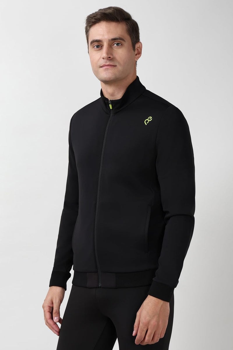 Peter England Men Black Solid Casual Jacket - Image 2