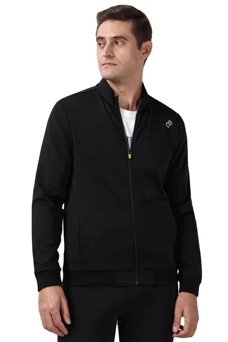 Peter England Men Black Solid Casual Jacket - Image 1