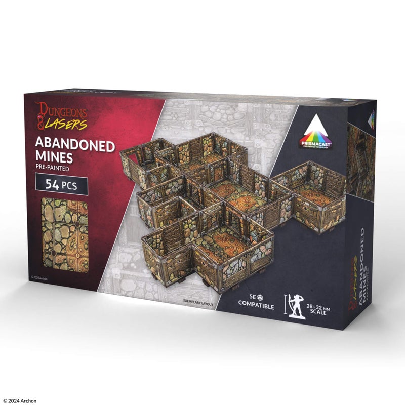 Dungeons & Lasers Dungeons Lasers Prepainted Terrain Sets for DND and Tabletop RPG Games 5E Compatible with 28mm32mm Scale Miniatures Modular Design for Fast Assembly Abandoned Mines - Image 3