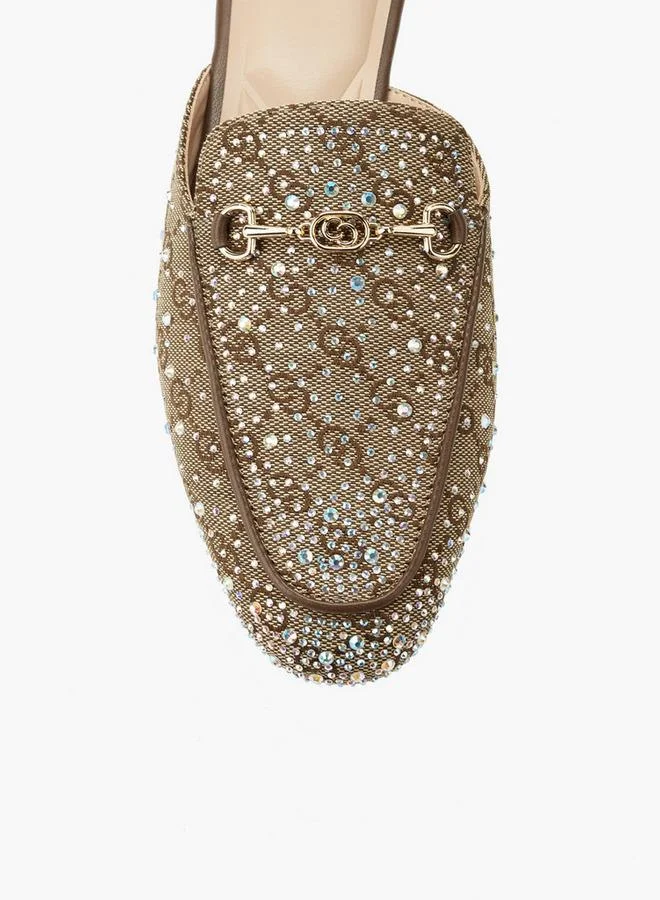 Celeste BROWN Women Diamante Embellished Mules for Women | Best Price UAE
