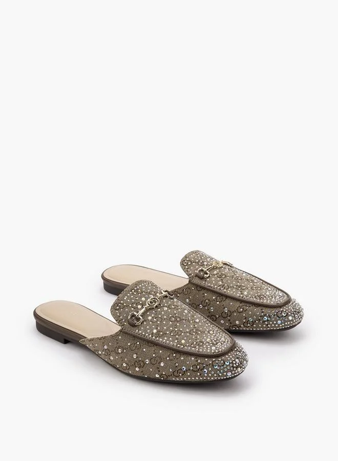 Women Diamante Embellished Mules