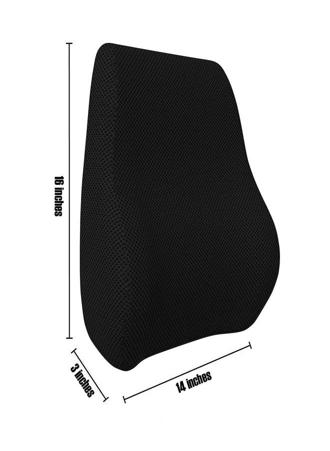 Backfit ® Car Backrest Support Chair and Car Seat for Back Pain Multipurpose Design Lower Backrest Comfort Cushion Back Support (L-Black) (Type 4) - Image 3