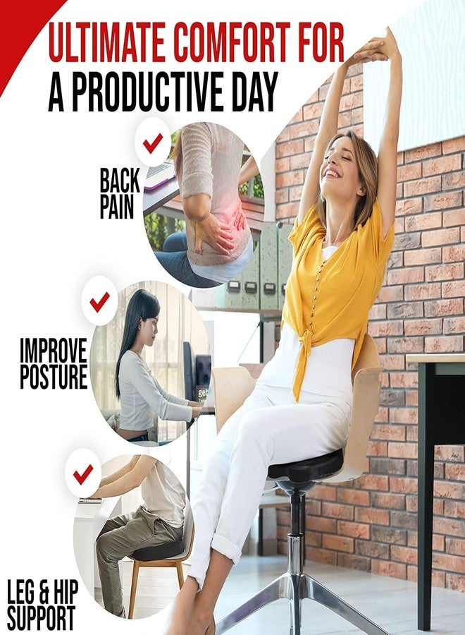 Backfit ® Car Backrest Support Chair and Car Seat for Back Pain Multipurpose Design Lower Backrest Comfort Cushion Back Support (L-Black) (Type 4) - Image 4