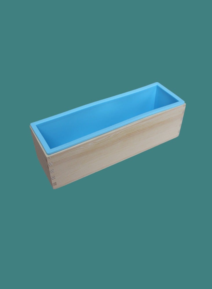 الخشب والسيليكون مستطيل صناعة الصابون اليدوية القالب مرنة الإبداعية DIY شمعة الخبز القالب للبنات - Image 1