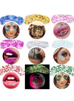 Generic 2pcs Body Glitter Mermaid Sequins Liquid Holographic Gel Chunky Face Eye Lip Hair Nail Festival Makeup Sparkling for Women  - Image 4