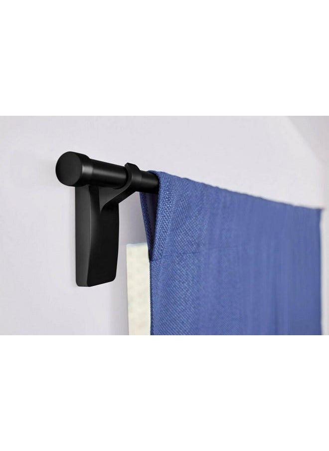 Command Command 10 lb Matte Black Curtain Rod Hooks, 2 Hooks and 4 Command Strips, Damage Free Curtain Hooks for Hanging Curtain Rods with Adhesive Strips, No Drilling Christmas Decorations  - Image 2