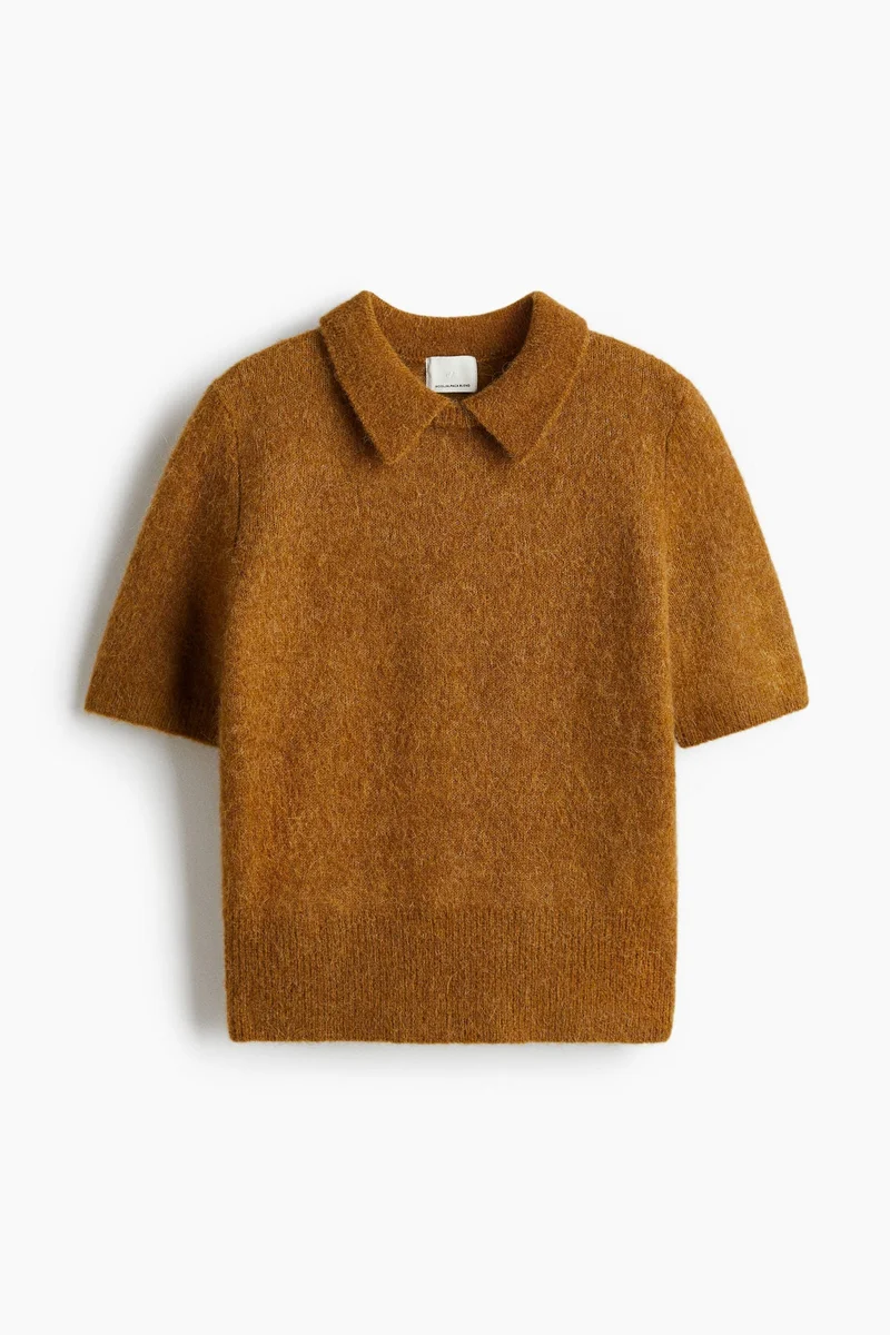 H&M Collared alpaca-blend jumper