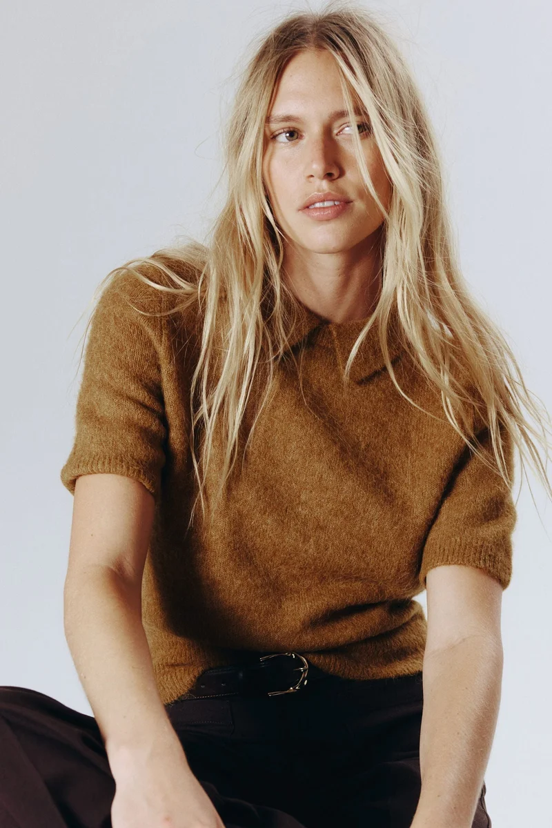 H&M Collared alpaca-blend jumper