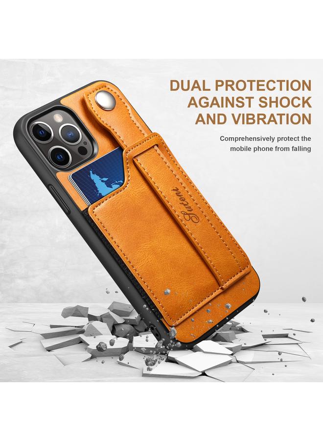 Suteni Case For iPhone 12 Pro 215 Wrist Strap PU Phone Case - Image 2