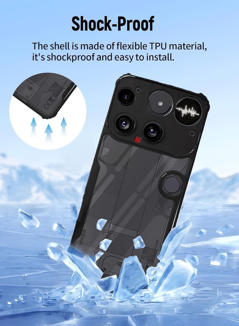 For Nothing Phone 3 Case Soft TPU with Acrylic Back, Full-Body Drop Proof Phone Case Shockproof Protective Cover - Image 3