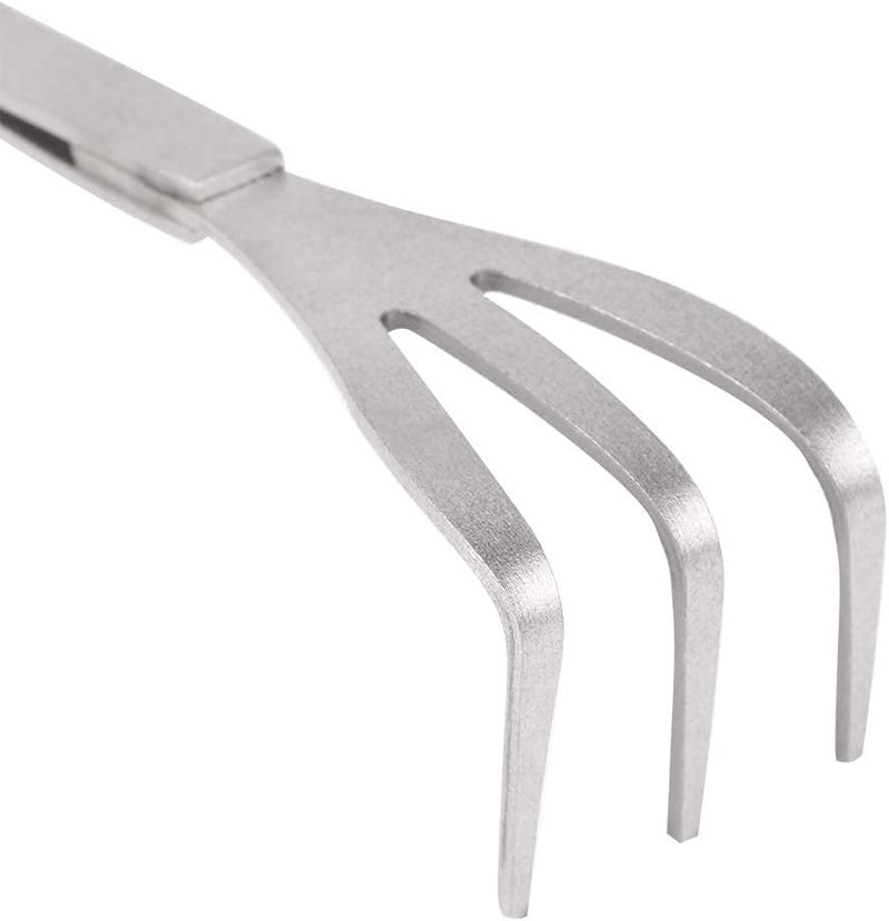 comfrt 2 in 1 Gardening Hand Rake, Stainless Steel Root Claw Rake Bonsai Gardening Hand Tool for Cultivating, Loosening Soil, Spreading Mulch - Image 5