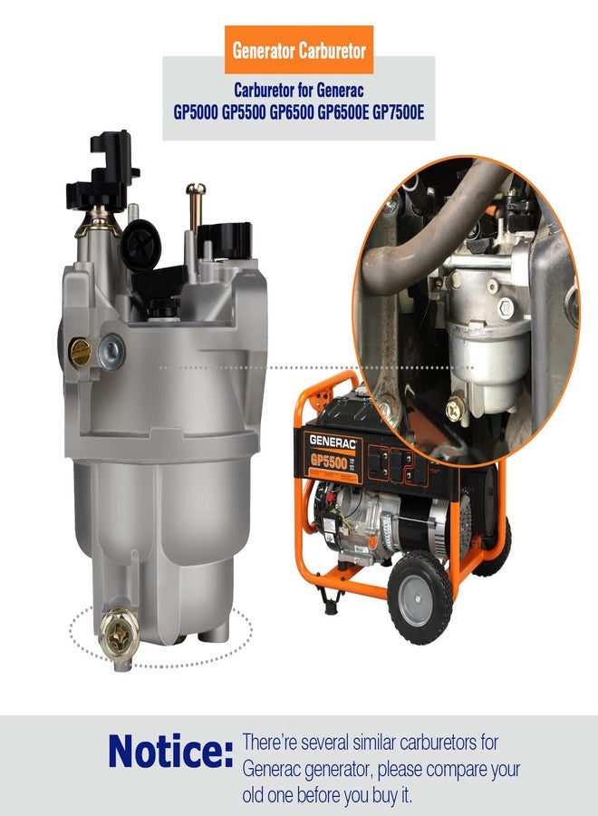 HUZTL Carburetor for Generac GP5000 GP5500 GP6500 0J58620157 5KW 5.5KW 6.5KW 389cc Generator 0G8442A111 Carb with Air Filter Tune Up Kit - Image 4