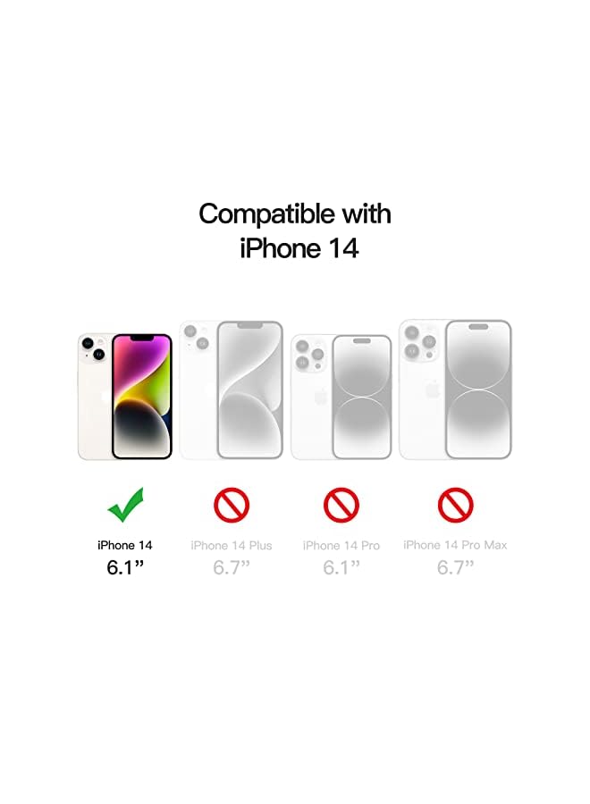 Jetech Magnetic Case For Iphone 14 6.1-Inch Compatible With Magsafe Wireless Charging, Shockproof Phone Bumper Cover, Anti-Scratch Clear Back (Clear) - Image 2