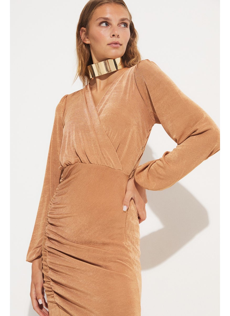 JUNE Ruched Knit Dress  - Image 2