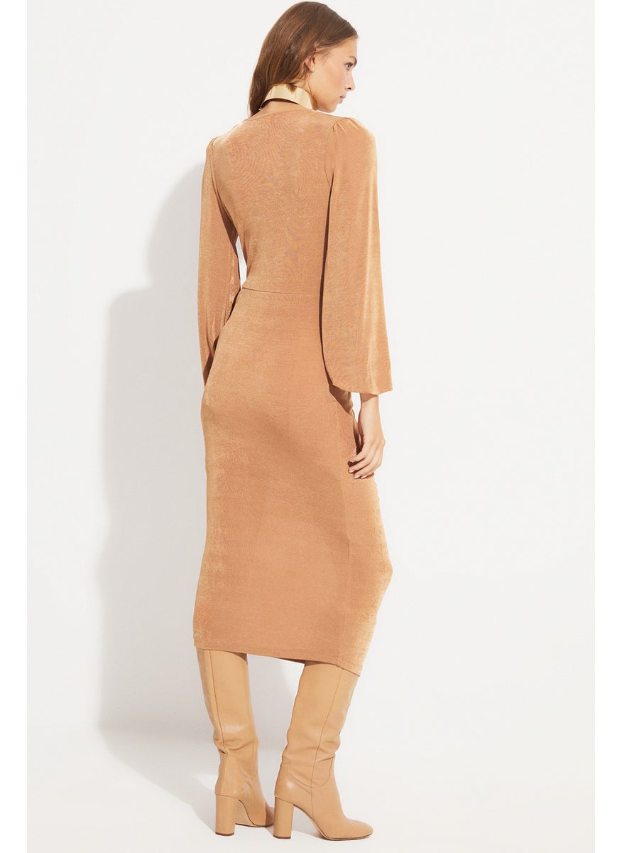 JUNE Ruched Knit Dress  - Image 3